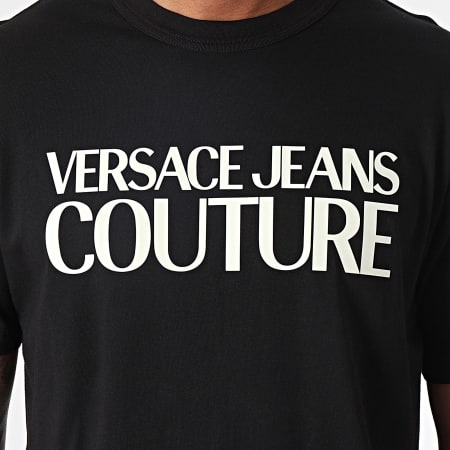 Versace Jeans Couture - Camiseta Logo Color 76GAHG01-CJ00G Negra