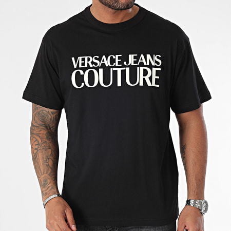 Versace Jeans Couture - Camiseta Logo Color 76GAHG01-CJ00G Negra