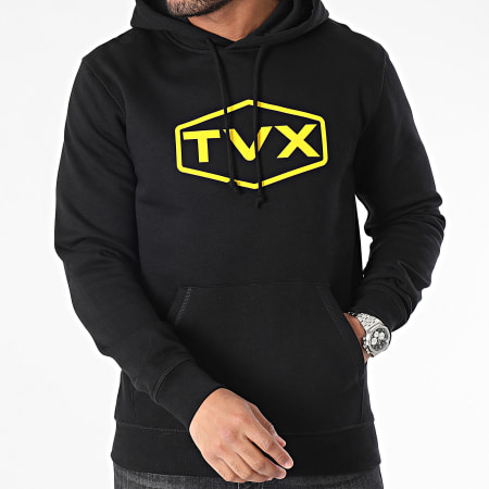 13 Block - Felpa con cappuccio TVX Logo Nero Giallo