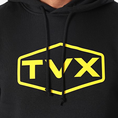 13 Block - Felpa con cappuccio TVX Logo Nero Giallo