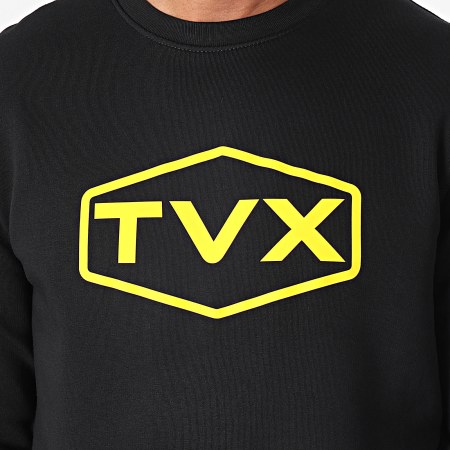 13 Block - TVX Logo Felpa girocollo Nero Giallo