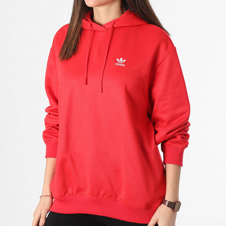 Adidas Originals - Sudadera con capucha Trefoil de mujer IP0585 Rojo