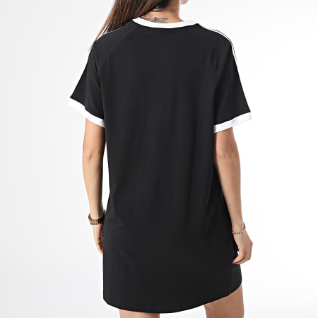 Adidas Originals - Vestido Camisa a Rayas Mujer 3 Rayas IU2534 Negro