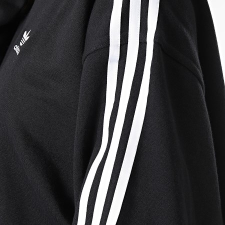 Adidas Originals - Sweat Crewneck Oversize A Bandes Femme 3 Stripes IU2423 Noir