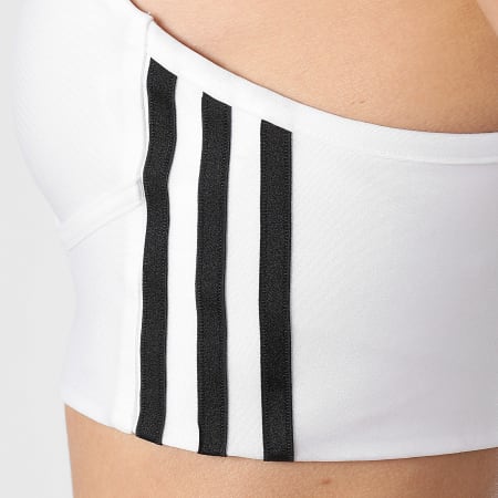 Adidas Originals - Débardeur Brassière Crop A Bandes Femme 3 Stripes IN8365 Blanc
