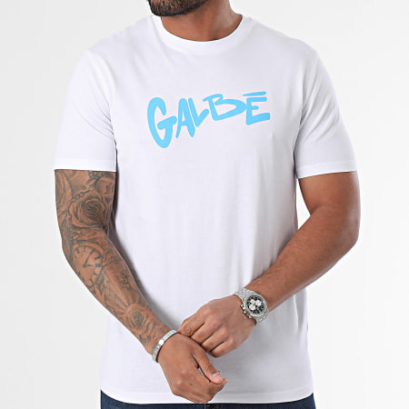 MC Jean Gab'1 - Tee Shirt Galbé Blanc Bleu Clair