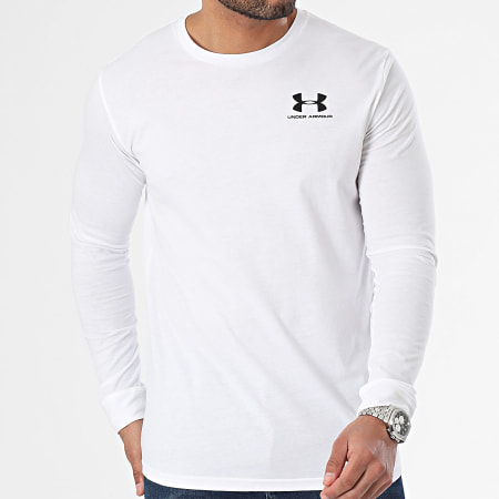 Under Armour - Tee Shirt Manches Longues 1329585 Blanc