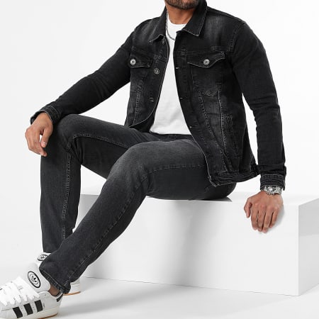 LBO - Set jeans e giacca Black Denim 3264 regular fit