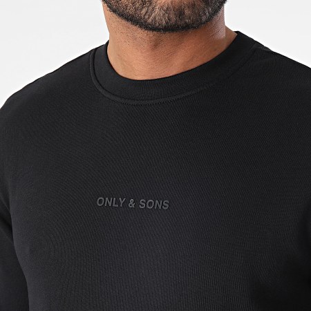Only And Sons - Sweat Crewneck Levi Life Noir