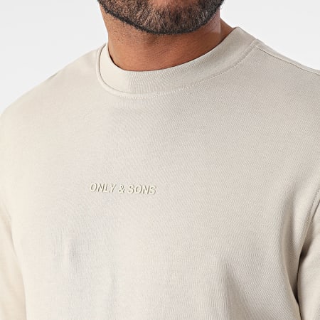 Only And Sons - Sweat Crewneck Levi Life Beige