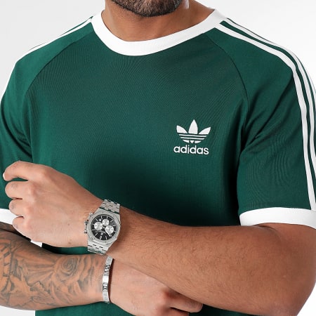 Adidas Originals - Maglietta a 3 strisce IM9387 Verde scuro