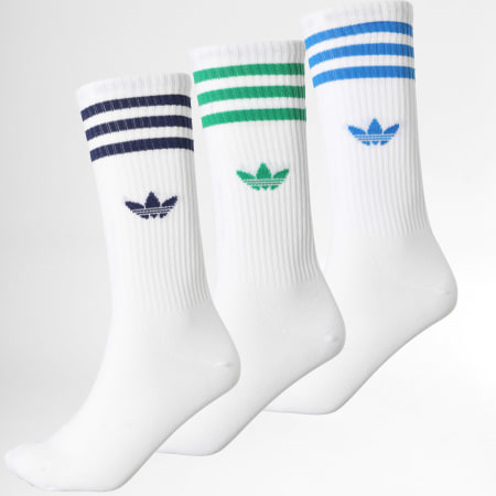 Adidas Originals - Lote de 3 pares de calcetines IU2656 Blanco