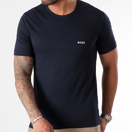 BOSS - Lot De 3 Tee Shirts 50509255 Noir Bleu Marine Vert Kaki