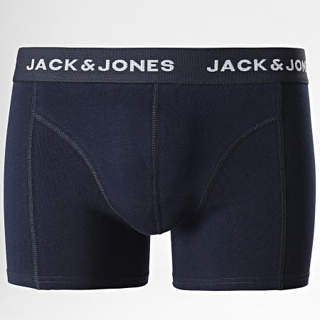 Jack And Jones - Set di 3 boxer Louis Blanc blu navy nero