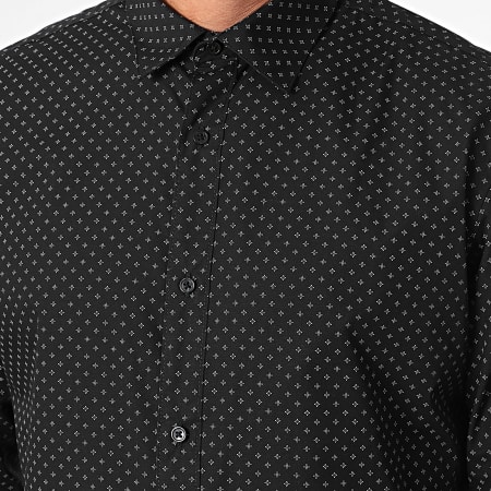 Jack And Jones - Joe Print Shirt Lange Mouw Zwart