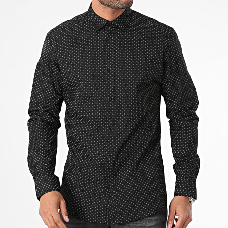 Jack And Jones - Joe Print Shirt Lange Mouw Zwart