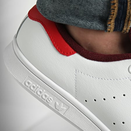 adidas - Baskets Stan Smith IG1321 Footwear White Maroon Better Scarlet
