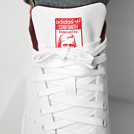 adidas - Baskets Stan Smith IG1321 Footwear White Maroon Better Scarlet