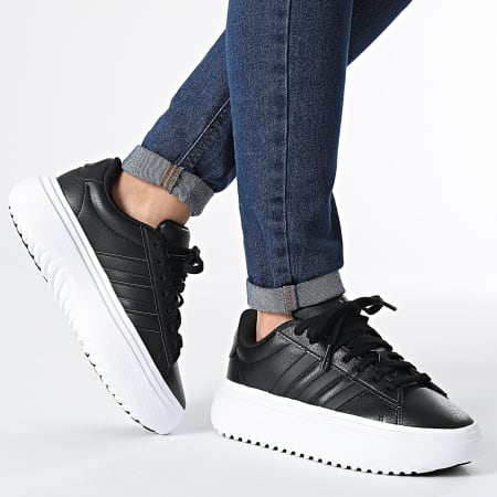 adidas - Sneakers donna Grand Court Platform IE1092 Core Black Carbon