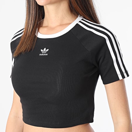 Adidas Originals - Camiseta 3 rayas para mujer IU2532 Negro
