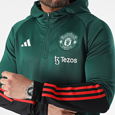 Adidas Sportswear - Felpa con cappuccio Manchester United IQ1521 Verde scuro