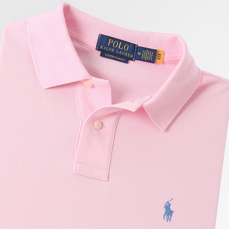 Polo Ralph Lauren - Polo Slim in cotone piqué a maniche corte rosa