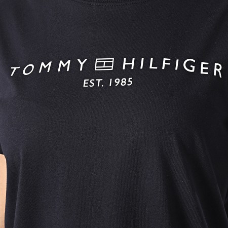 Tommy Hilfiger - Camiseta de vestir Corp Logo 1013 Azul Marino