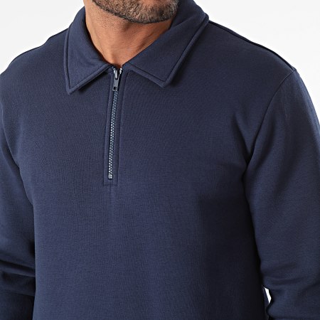 Only And Sons - Top Ceres Navy con collo a zip