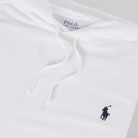 Polo Ralph Lauren - Tee Shirt Manica lunga con cappuccio Original Player Bianco