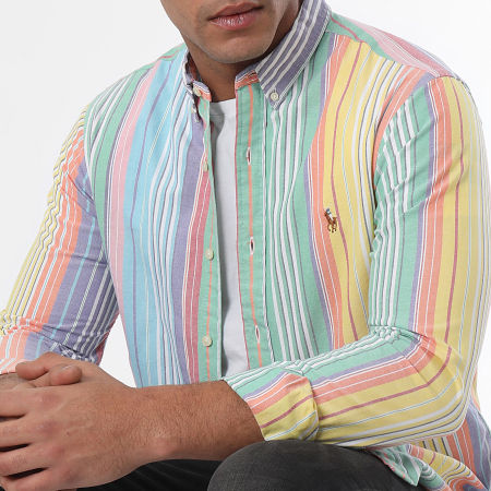 Polo Ralph Lauren - Original Player Camisa de manga larga a rayas multicolor