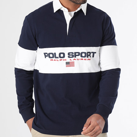 Polo Sport Ralph Lauren - Polo Manches Longues Regular Polo Sport Bleu Marine