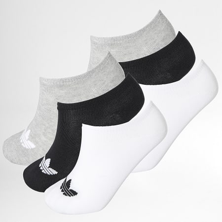 adidas - Confezione da 6 paia di calzini con fodera Trefoil IJ5625 nero bianco grigio erica