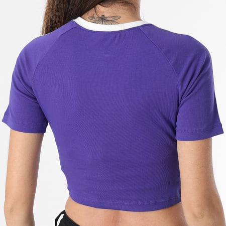 Adidas Originals - Tee Shirt Crop Femme 3 Stripes Baby IP0661 Violet