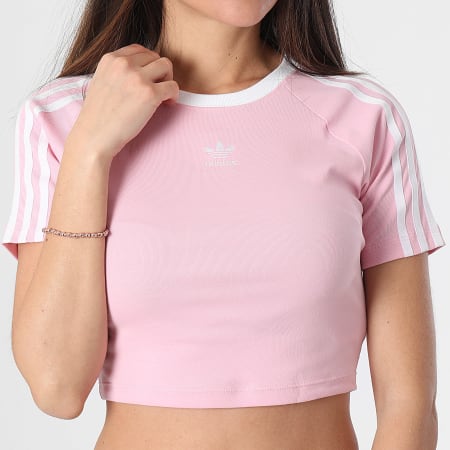 Adidas Originals - Camiseta 3 rayas para mujer IP0664 Rosa