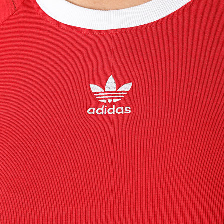 Adidas Originals - Maglietta donna 3 strisce Baby Crop IP0665 Rosso