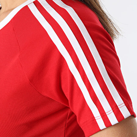 Adidas Originals - Camiseta 3 Rayas Mujer IP0665 Rojo