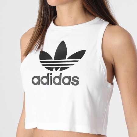 Adidas Originals - Camiseta de tirantes de mujer Trefoil IP0679 Blanco