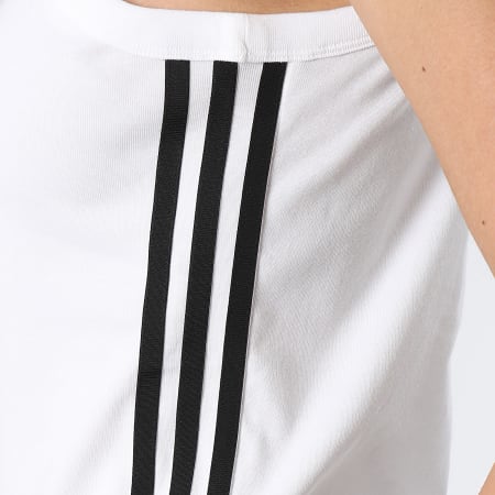 Adidas Originals - Camiseta de tirantes de mujer 3 rayas IR6914 Blanca