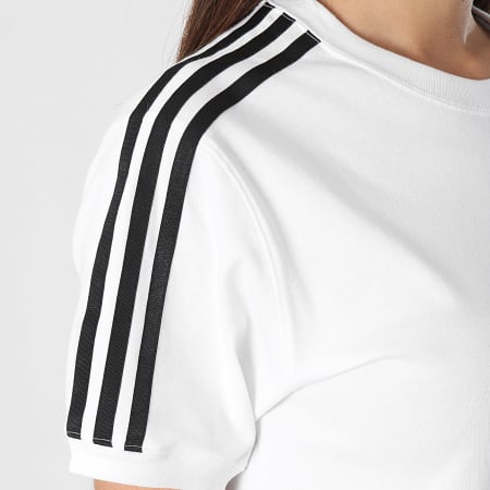 Adidas Originals - Camiseta 3 Rayas Mujer IR8051 Blanca