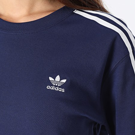 Adidas Originals - Camiseta 3 Rayas Mujer IR8053 Azul Marino