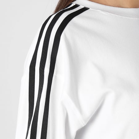 Adidas Originals - Maglietta donna 3 Stripes a maniche lunghe IR8060 Bianco