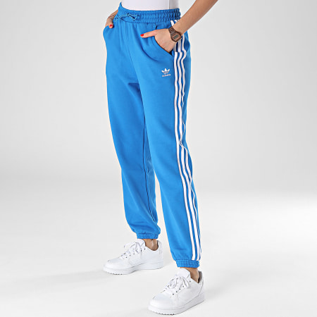 Adidas Originals - Pantalones de chándal con banda para mujer IR8092 Azul