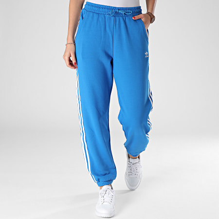 Adidas Originals - Pantalones de chándal con banda para mujer IR8092 Azul