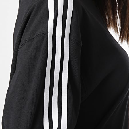 Adidas Originals - Maglietta donna 3 Stripes a maniche lunghe IU2412 Nero