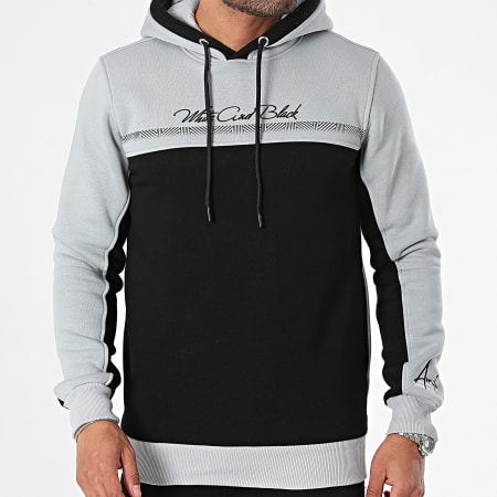 Armita - SW-890 Grijs Zwart Hoodie