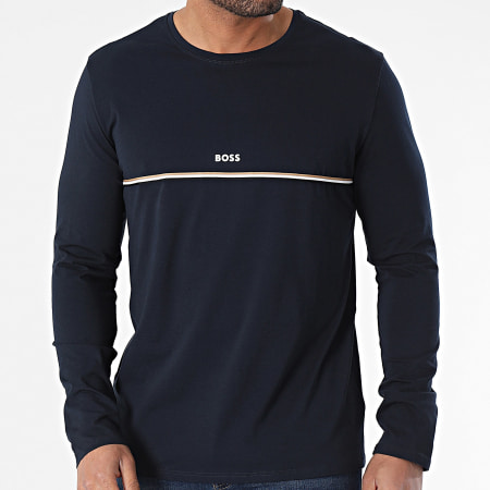 BOSS - Tee Shirt Manches Longues Unique 50509311 Bleu Marine