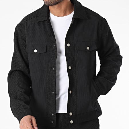 Frilivin - Set giacca e pantaloni cargo neri