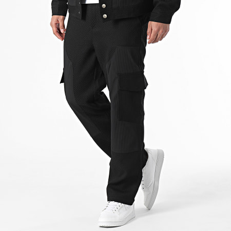 Frilivin - Conjunto de chaqueta y pantalón Cargo negro