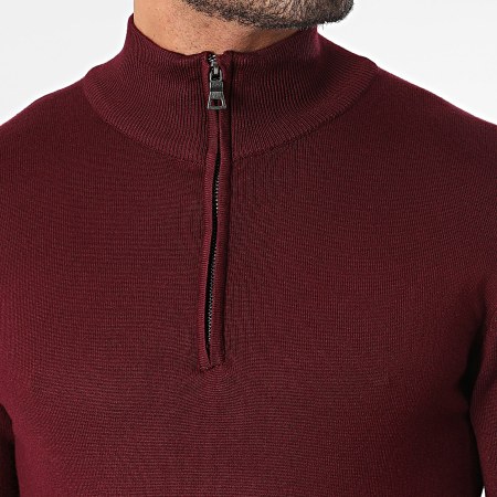 Sweat zippé à capuche molleton bordeaux femme | La Halle