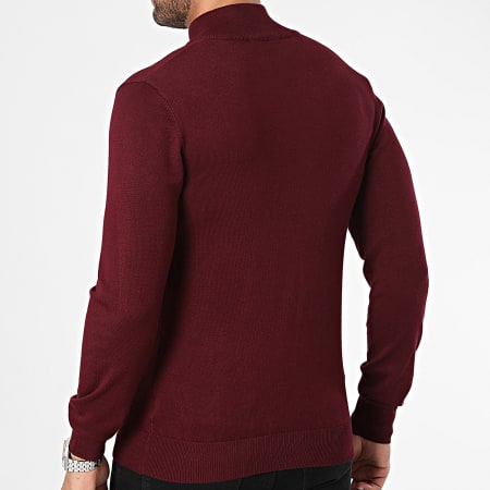 Frilivin - Bordeaux Zip Neck Sweater - Ryses